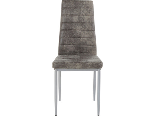 4er-set Stühle KATIE mit Bezug in Buffalo-Design, hellgrau
