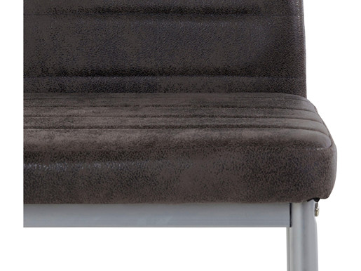 4er-Set Stühle KATIE mit Bezug in Buffalo-Design, anthrazit