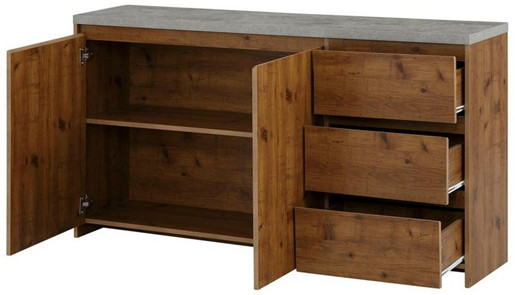 2-trg. Sideboard MALIBU mit Betonplatte, Breite 150 cm