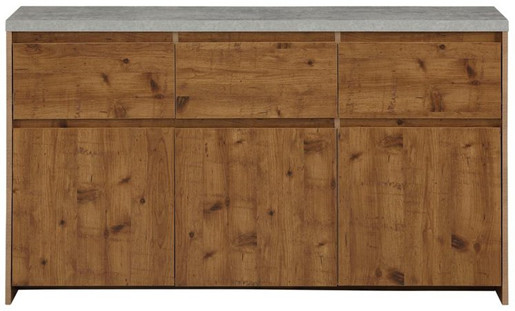 3-trg. Sideboard MALIBU mit Betonplatte, Breite 140 cm