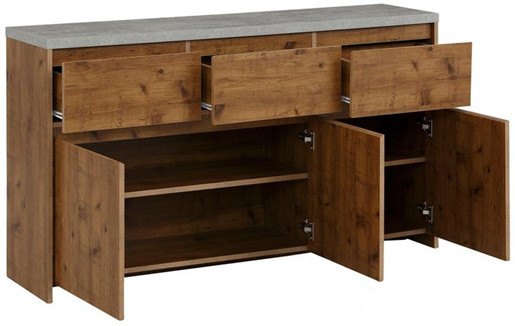 3-trg. Sideboard MALIBU mit Betonplatte, Breite 140 cm