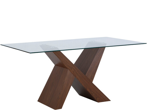 Esstisch BECCA mit Glastischplatte, Breite 160 cm
