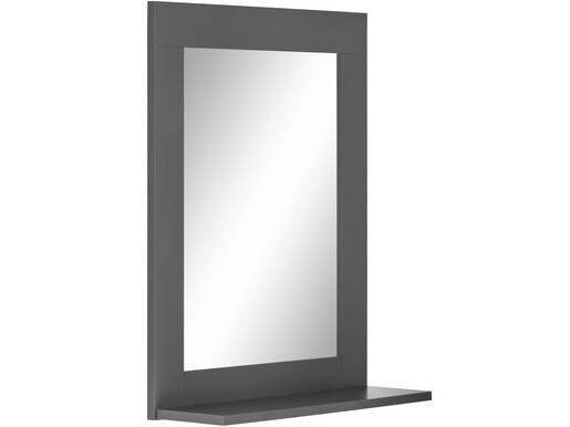 Badezimmerspiegel KARLA mit Ablage in grau, 55x65 cm