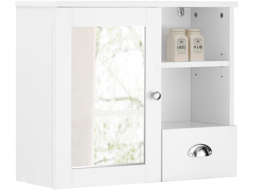 1-trg. Badezimmer Spiegelschrank KARLA mit Schublade in weiß