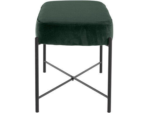 Sitzbank Beate mit einem Samtvelours Bezug, mit einem Metallgestell, Sitzhöhe 42 cm in dunkelgrün Samt