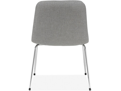 2er-Set Stühle HENRY aus Webstoff in grau, Chrom Beine