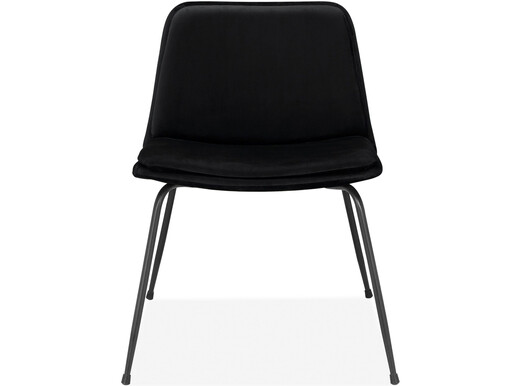 Lounge Stuhl HENRY mit Samtbezug in schwarz, 1 Stück