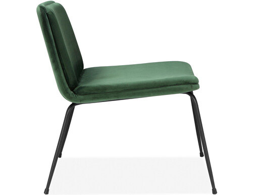 Lounge Stuhl HENRY mit Samtbezug in grün, 1 Stück