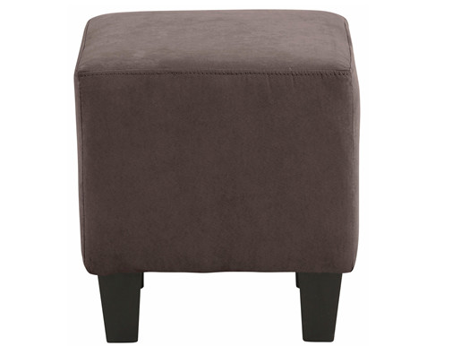 Sessel ZOE mit Hocker aus Mikrofaser in brown, Federkern