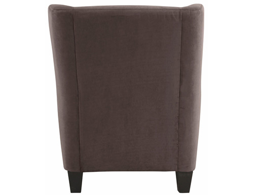 Sessel ZOE mit Hocker aus Mikrofaser in brown, Federkern
