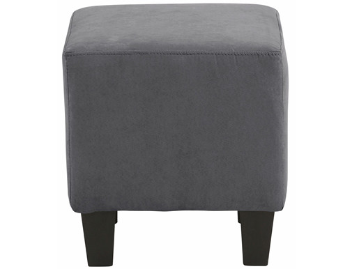 Sessel ZOE mit Hocker aus Mikrofaser in grau, Federkern
