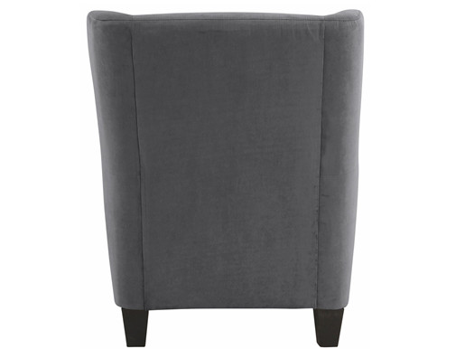 Sessel ZOE mit Hocker aus Mikrofaser in grau, Federkern