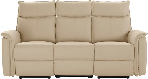 3-Sitzer Sofa ZANNY aus Leder in creme, Breite 197 cm