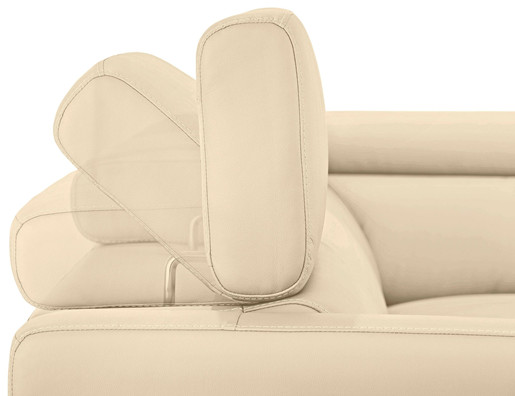 3-Sitzer Sofa LUCA aus Glattleder & PU in creme Links