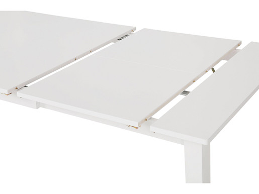 Esstisch BERN aus Kiefer mit Ansteckplatte in weiß