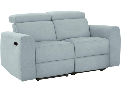 2-Sitzer Sofa COPENHAGEN mit Stoffbezug in eisblau, 158 cm