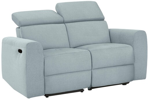 2-Sitzer Sofa COPENHAGEN mit Stoffbezug in eisblau, 158 cm