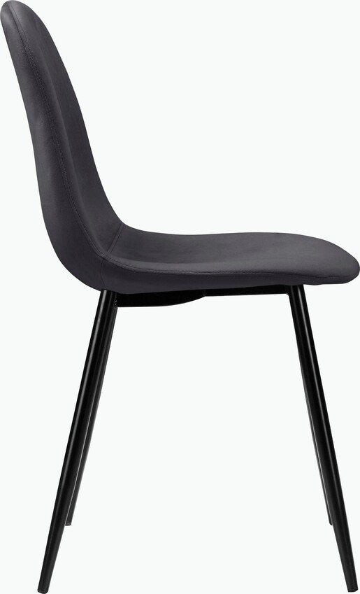 5-tlg. Essgruppe MAARIT Esstisch 160 cm, Marmor/anthrazit