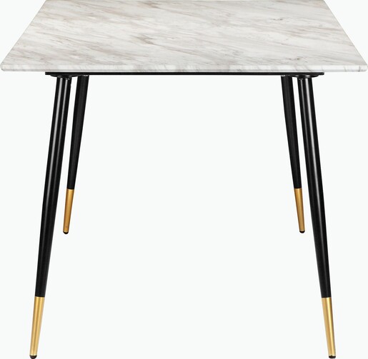 5-tlg. Essgruppe MAARIT Esstisch 160 cm, Marmor/anthrazit