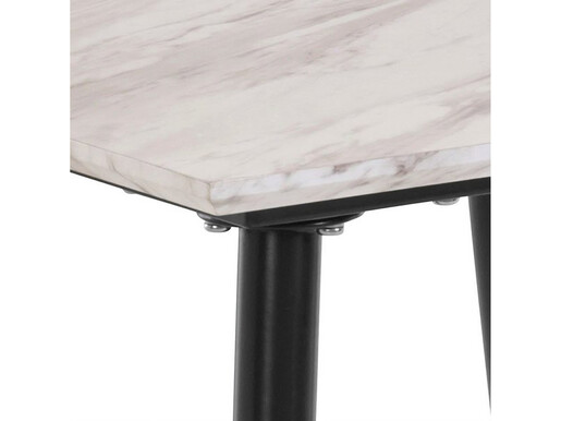 Beistelltisch Matcha, Tischplatte aus FSC®-zertifizierter MDF, Metallbeine, Breite 60 cm in schwarz/gold | Marmor