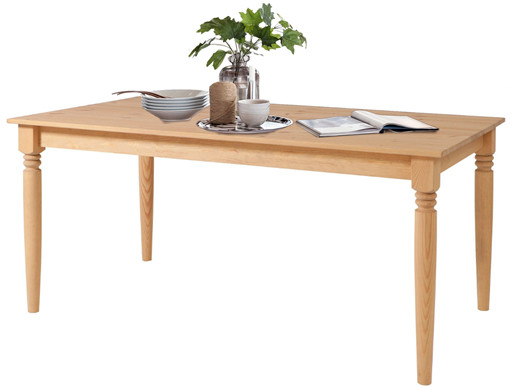 Esszimmertisch NIKOLAI 120 cm Kiefer massiv, gebeizt geölt