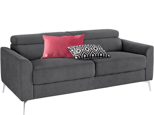 3-Sitzer Sofa JONI aus Webstoff in anthrazit, Breite 185 cm