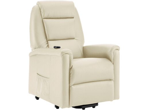 Relaxsessel HAGEN mit elek. Relaxfunktion, PU in creme