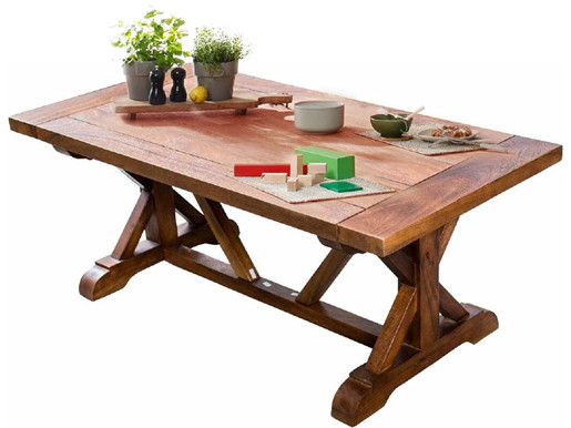 Esstisch VERDI aus Mangoholz massiv, Breite 220 cm