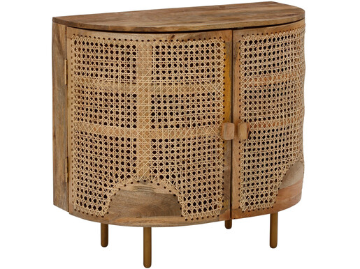 2-trg. Sideboard MARLIN aus Mangoholz mit Rattangeflecht