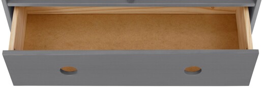 Kinderregal Allie Stauraumregal aus Kiefernholz eine Schublade Breite 75cm in grau