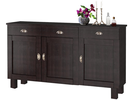 3-trg. Sideboard TILO aus Kiefer massiv in havana