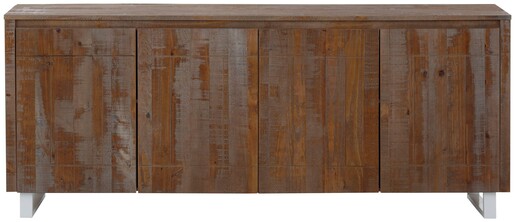 4-trg. Sideboard LEONA aus Kiefer Massivholz in braun