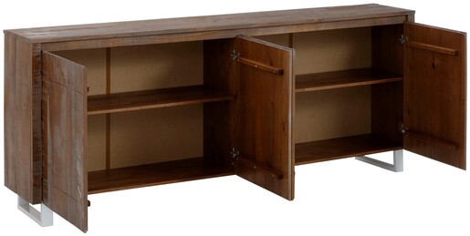 4-trg. Sideboard LEONA aus Kiefer Massivholz in braun