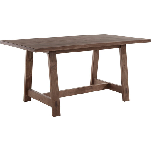 Teri Esstisch Tischplatte und Gestell aus Kiefer, Höhe 77 cm, Breite 160 cm in braun