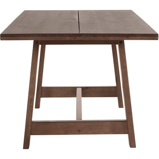 Teri Esstisch Tischplatte und Gestell aus Kiefer, Höhe 77 cm, Breite 160 cm in braun