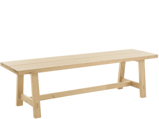 Essbank Teri (1-St), Sitzfläche, Gestell aus Kiefer,  Sitzhöhe 46 cm, Breite 160 cm in natur