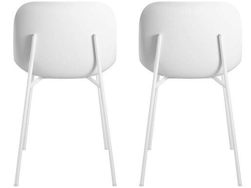 Stuhl Orca (Set, 2 St), Gestell aus Metall, Sitzschale aus Kunststoff, modern, Schalenstuhl in weiß
