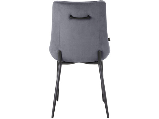 Esszimmerstuhl Merida (2 St), mit Griff im Rücken, Sitz und Rücken gepolstert, Sitzhöhe 48 cm in anthrazit Samt