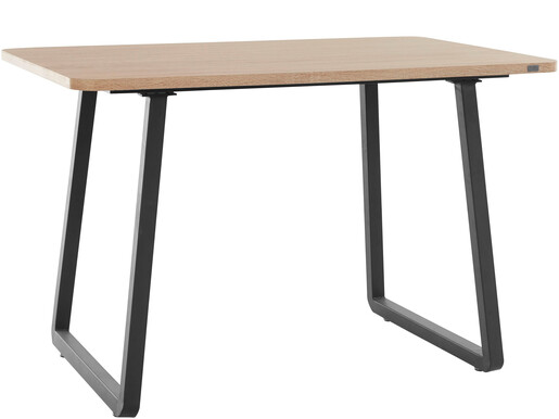 Esstisch Aire, Esszimmertisch aus MDF, Kufengestell aus Metall, Breite 120 cm in Wildeiche & schwarz