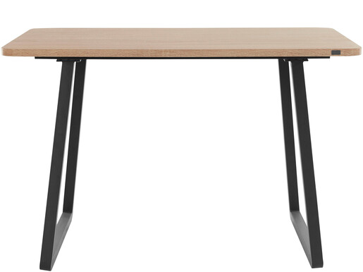 Esstisch Aire, Esszimmertisch aus MDF, Kufengestell aus Metall, Breite 120 cm in Wildeiche & schwarz