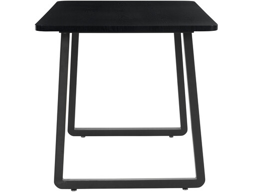 Esstisch Aire, Esszimmertisch aus MDF, Kufengestell aus Metall, Breite 120 cm in schwarz