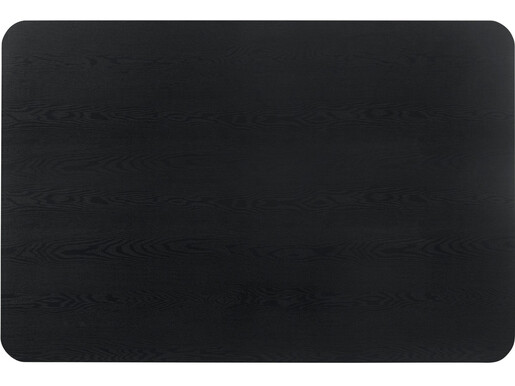 Esstisch Aire, Esszimmertisch aus MDF, Kufengestell aus Metall, Breite 120 cm in schwarz
