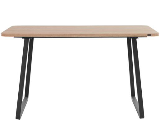 Esstisch Aire, Esszimmertisch aus MDF, Kufengestell aus Metall, Breite 160 cm in Wildeiche & schwarz