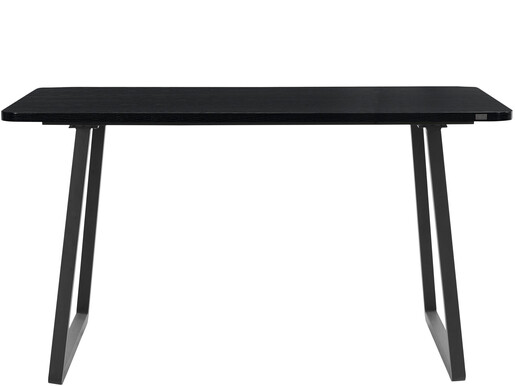 Esstisch Aire, Esszimmertisch aus MDF, Kufengestell aus Metall, Breite 160 cm in schwarz