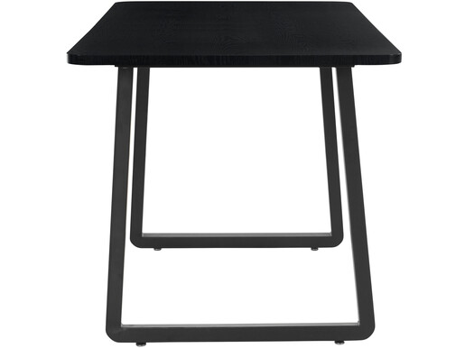 Esstisch Aire, Esszimmertisch aus MDF, Kufengestell aus Metall, Breite 160 cm in schwarz