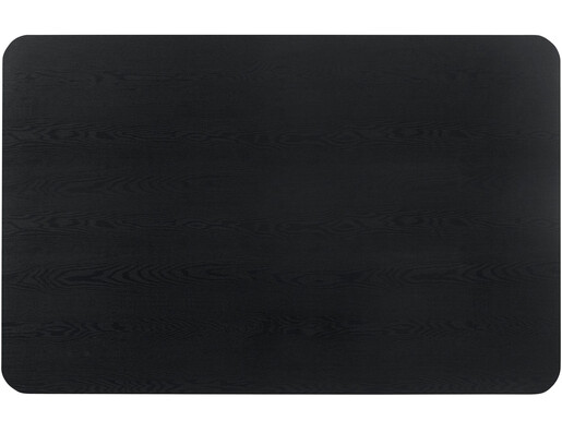 Esstisch Aire, Esszimmertisch aus MDF, Kufengestell aus Metall, Breite 160 cm in schwarz