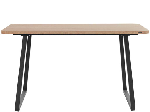 Esstisch Aire, Esszimmertisch aus MDF, Kufengestell aus Metall, Breite 200 cm in Wildeiche & schwarz