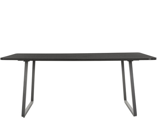 Esstisch Aire, Esszimmertisch aus MDF, Kufengestell aus Metall, Breite 200 cm in schwarz