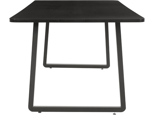 Esstisch Aire, Esszimmertisch aus MDF, Kufengestell aus Metall, Breite 200 cm in schwarz