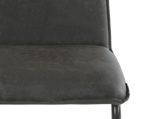 Freischwinger Jayne (Set, 2 St), Esszimmerstuhl, Bezug in Lederoptik, Metallgestell in schwarz, Sitzhöhe 46 cm Sitz in anthrazit